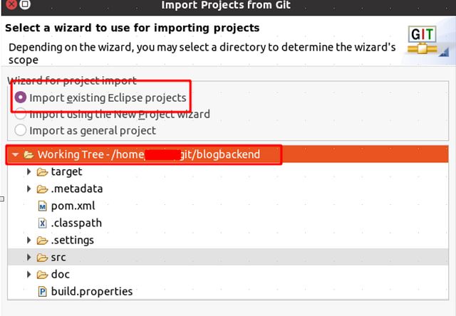 Eclipse proje import ayarları
