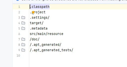 Spring Boot projesi için .gitignore örneği (target, .classpath, .project ve ayar klasörleri)
