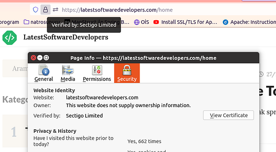 HTTPS ile güvenli web sitesi örneği