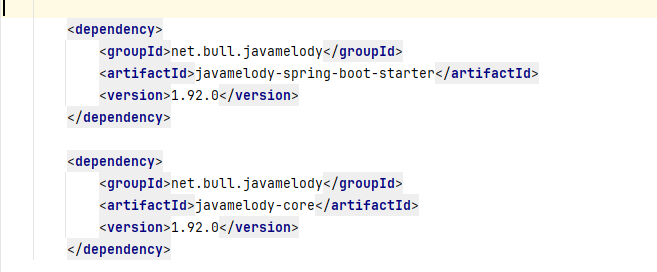Spring Boot 2.x için JavaMelody pom.xml dependency