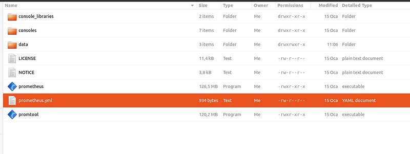 Prometheus yml konfigürasyon dosyası örneği