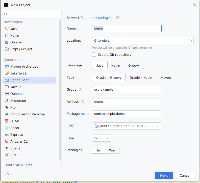Spring intelij project